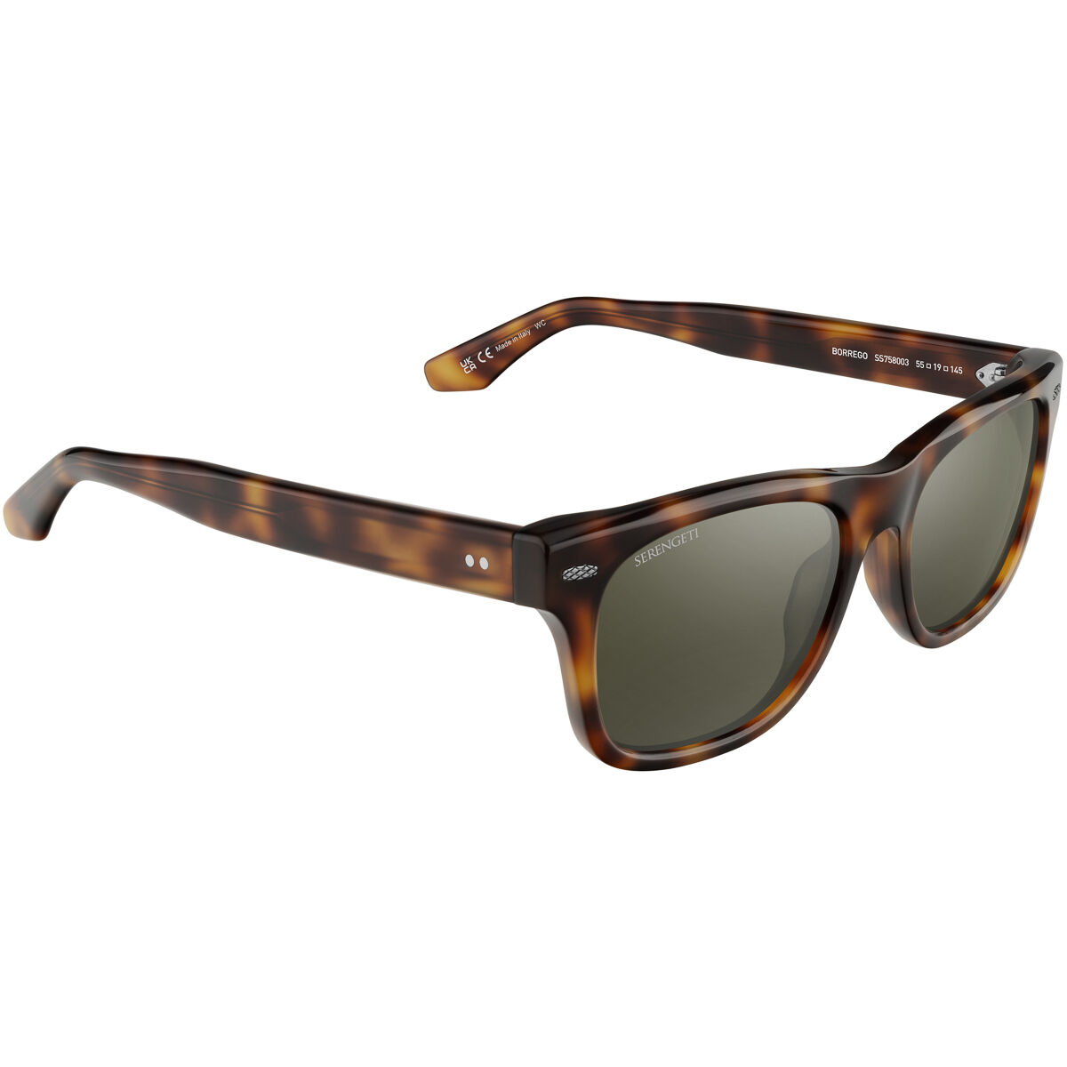 BORREGO, Classic Tortoise-Mineral Polarized 555nm Silver Cat 3 to 3, hi-res image number null